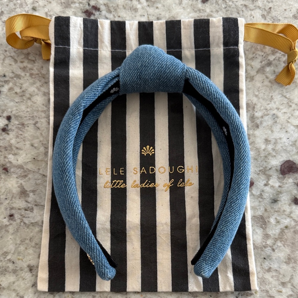 Lele Sadoughi Denim Blue Kids Headband